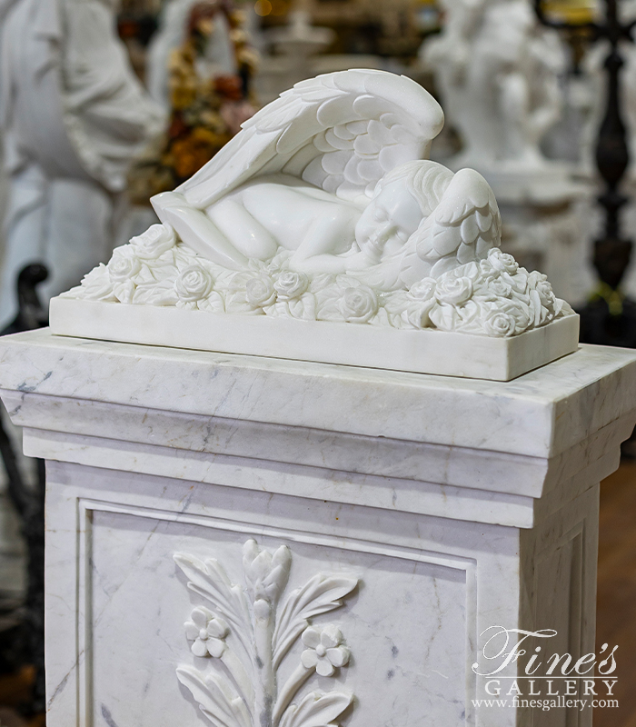 Marble Memorials  - Infant Rose Bed Marble Memorial - MEM-290